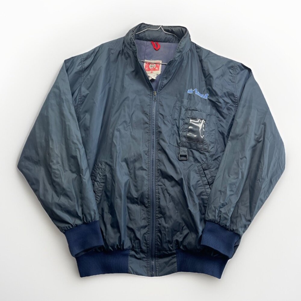 Vintage Singer Air Transat Canada Employee Tech Uniform Full Zip Jacket Men’s **